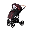Carrozzina combinata RIMINI con coprigambe RUBY Red&Black