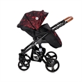 Carrozzina combinata RIMINI con coprigambe RUBY Red&Black