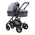Carrozzina combinata SENA SET con cesta per neonato Grey SQUARED