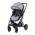 Carrozzina combinata SENA SET con cestino estivo Grey SQUARED