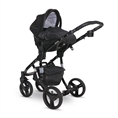 Cochecito de bebé RIMINI Premium Lemon CURRY con asiento elevador de coche RIMINI DI MARE Black STARS */opción/