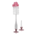 Scovolino per pulizia bottiglia e ciuccio con appoggio con ventosa BLUSH Pink