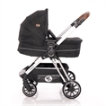 Combi Stroller ANGEL 3in1 with pram body BLACK