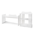 Bed MULTI white /large study desk with multi-functional dresser/
