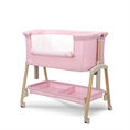 Crib MILLIE Pink / wooden effect