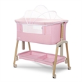 Crib MILLIE Pink / wooden effect