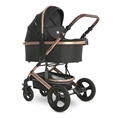 Passeggino BOSTON+ADAPTERS con cesta per neonato BLACK