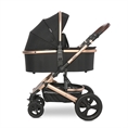 Passeggino BOSTON+ADAPTERS con cesta per neonato BLACK