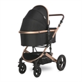 Passeggino BOSTON+ADAPTERS con cesta per neonato BLACK