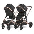 Passeggino BOSTON+ADAPTERS con cestino estivo BLACK