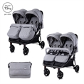 Passeggino DUO con cestino estivo Cool GREY