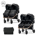 Passeggino DUO con cestino estivo BLACK